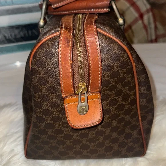 Celine Triomphe Macadam Monogram Logo Speedy 30 Boston Vintage Bag GUC - Picture 7 of 15